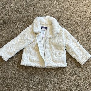 Adorable White, super soft 18M Patagonia pea coat.
